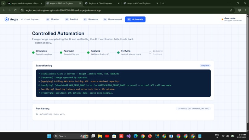 AEGIS AI Cloud Engineer – screenshot 1