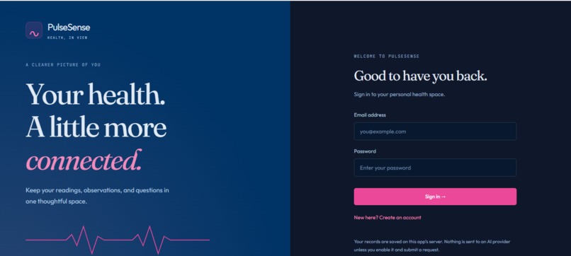 PulseSense AI – screenshot 1