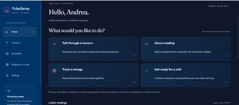 PulseSense AI – screenshot 2