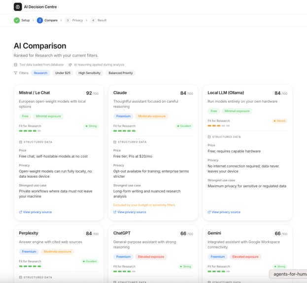 AI Decision Centre – screenshot 3