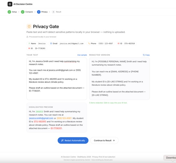 AI Decision Centre – screenshot 5