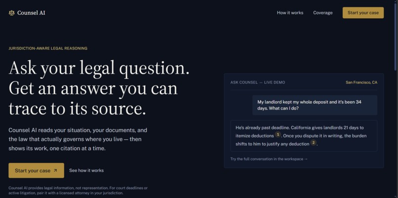 Counsel AI – screenshot 1