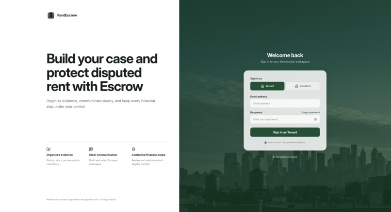 RentEscrow – screenshot 1