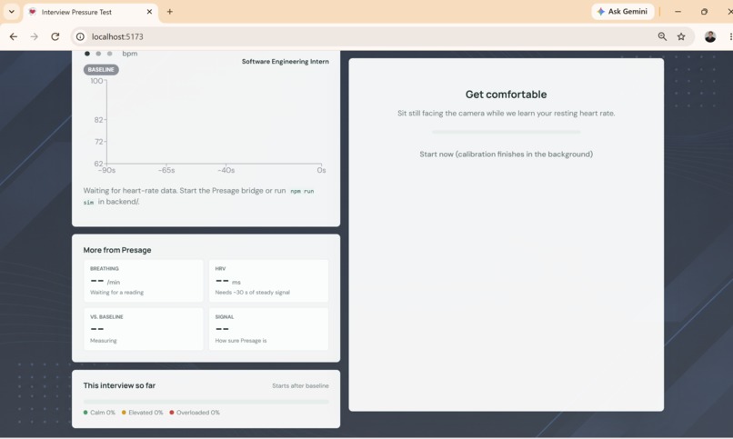 Presage x AI Interview Pressure Test – screenshot 2