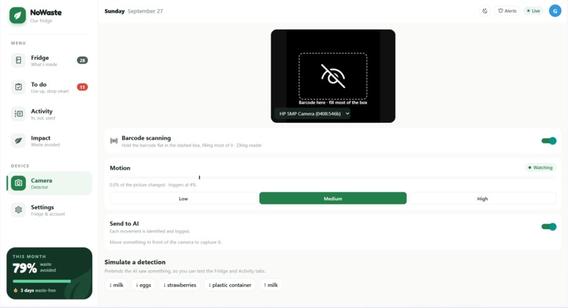 NoWaste – screenshot 1