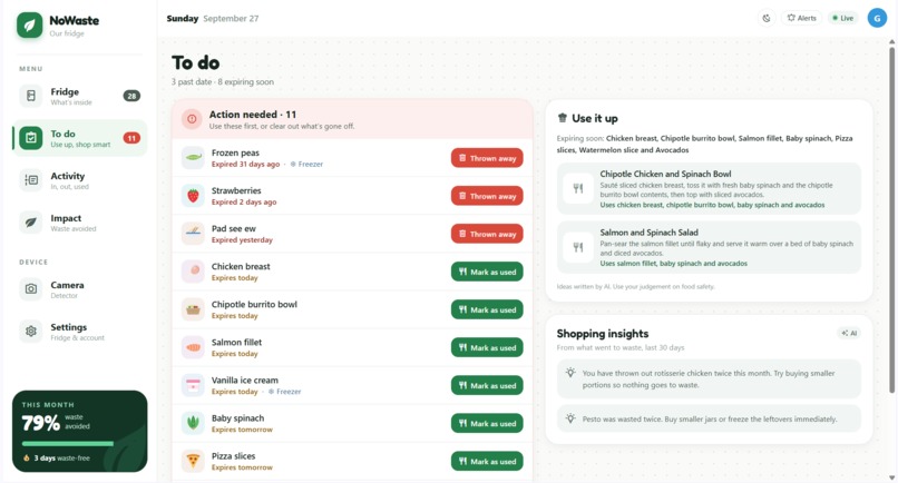 NoWaste – screenshot 2