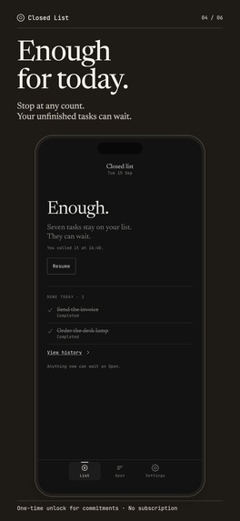 Closed List – screenshot 4