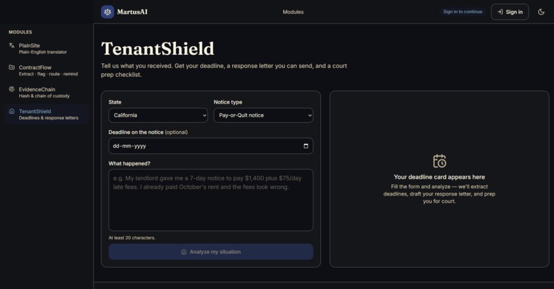 MartusAI – screenshot 2