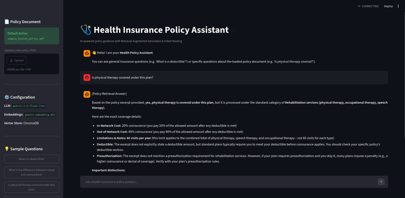 Health Insurance Policy Assistant – screenshot 1