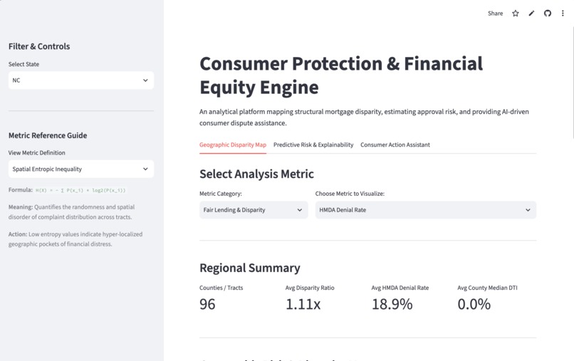 Consumer Protection & Financial Equity Engine – screenshot 2