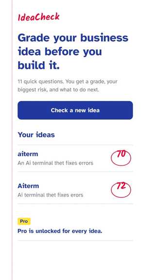 IdeaCheck – screenshot 2