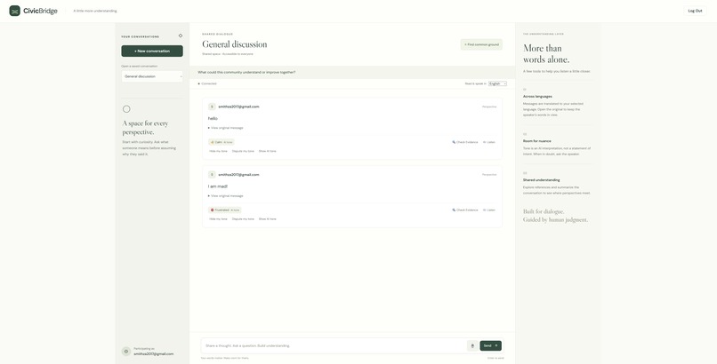 Civic Discussion Bridge – screenshot 1