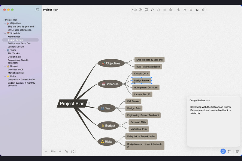 Thoughtree: Mind Map & Outline – screenshot 4