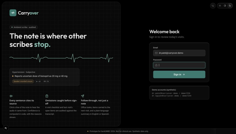 CarryOver – screenshot 1