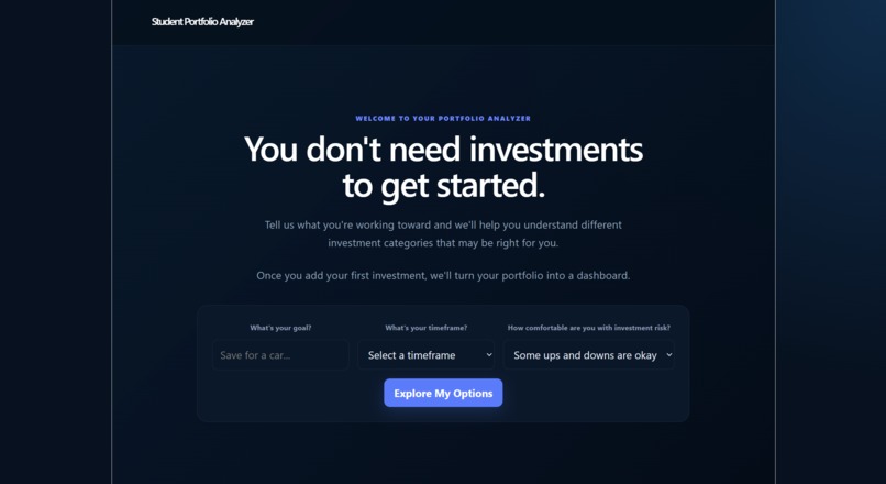 Student Portfolio Analyzer – screenshot 2