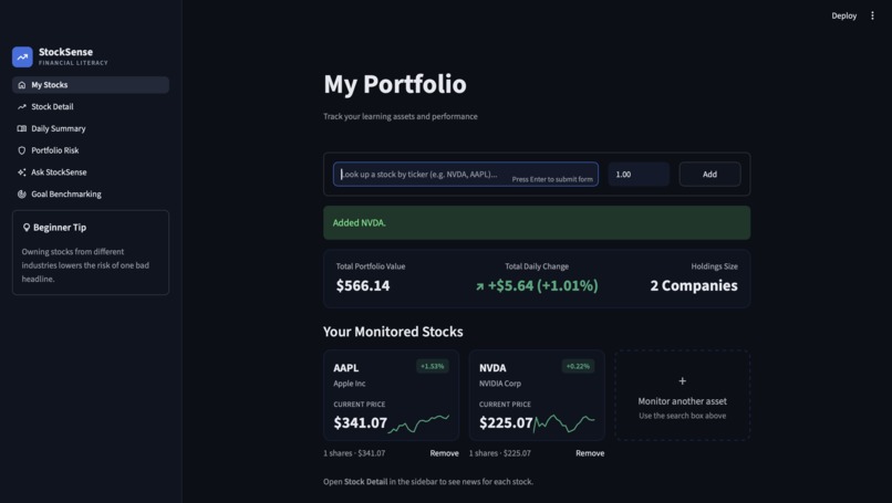StockSense – screenshot 1