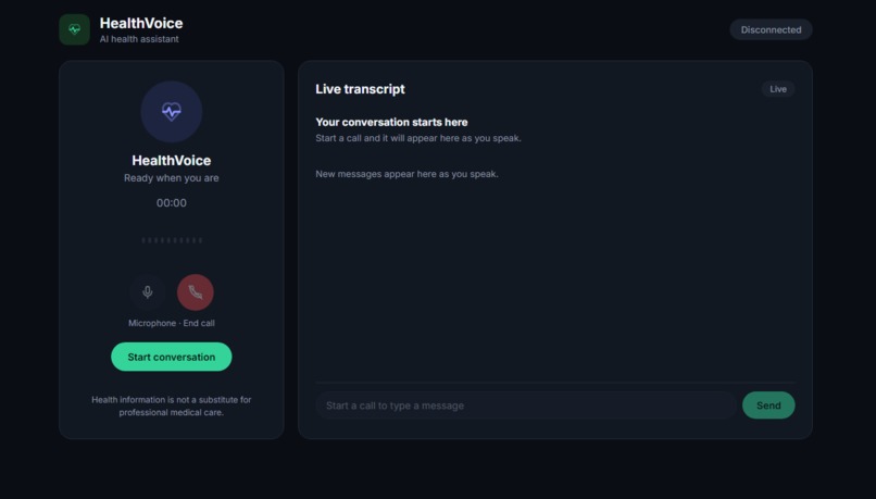 HealthVoice – screenshot 1
