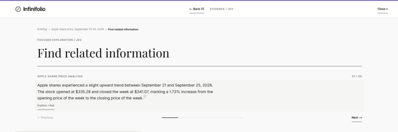 Infinifolio – screenshot 1