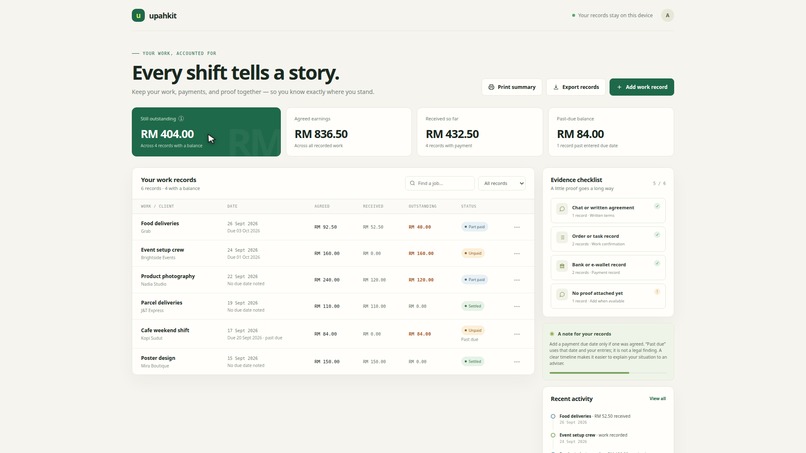 UpahKit – screenshot 1