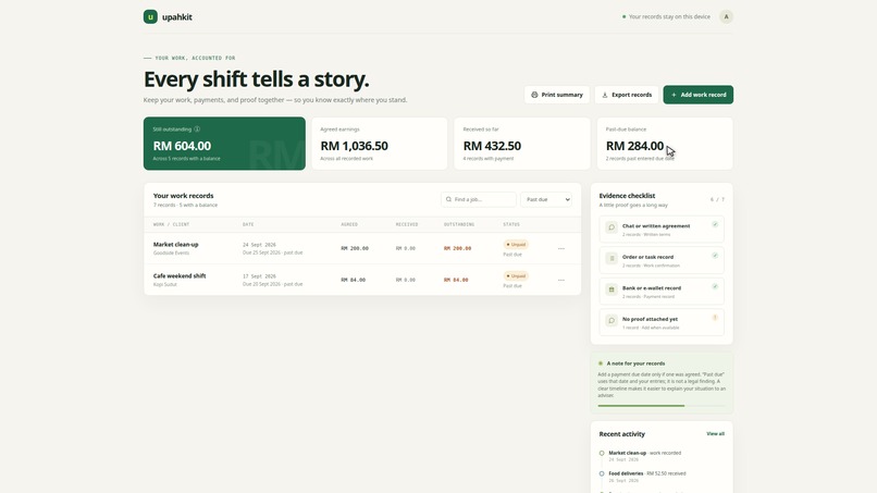 UpahKit – screenshot 2