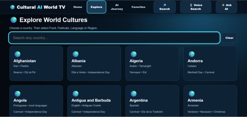 Cultural AI World TV – screenshot 2