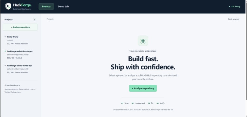 HackForge – screenshot 1