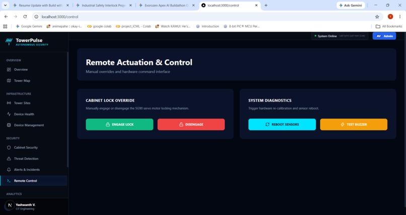 TowerPulse: Autonomous AI edge security for telecom towers. – screenshot 1