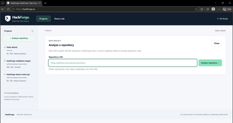 HackForge – screenshot 2