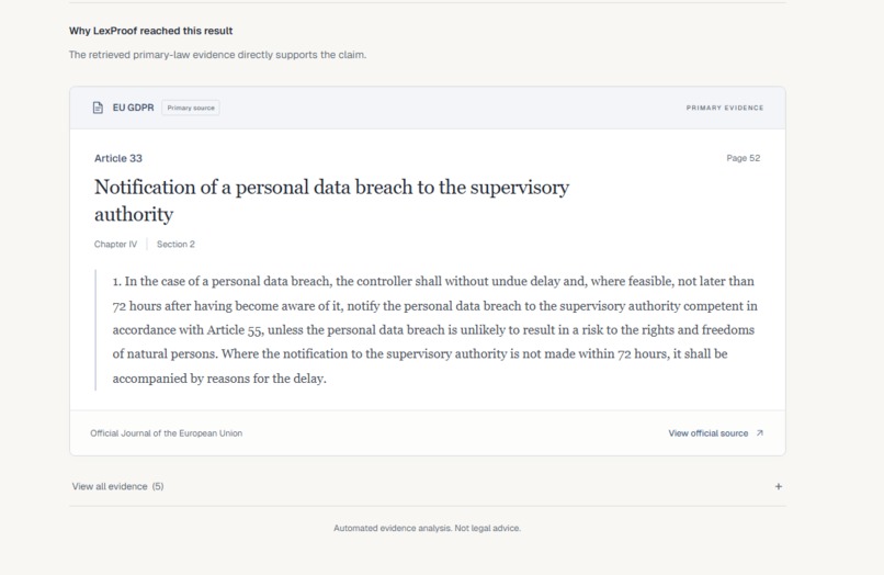 LexProof – screenshot 1