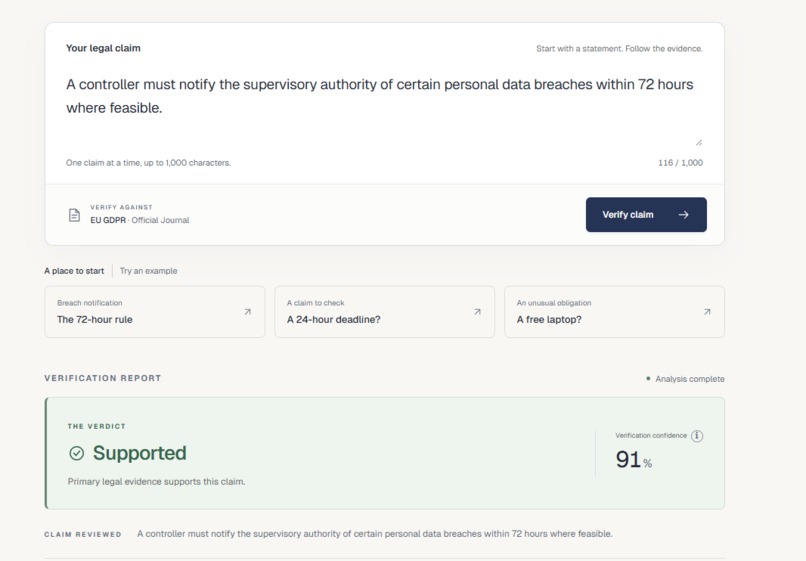 LexProof – screenshot 2