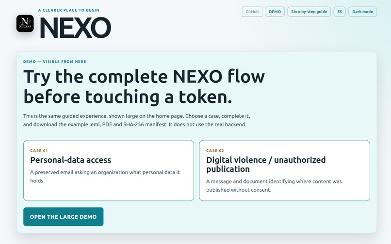 NEXO – screenshot 2