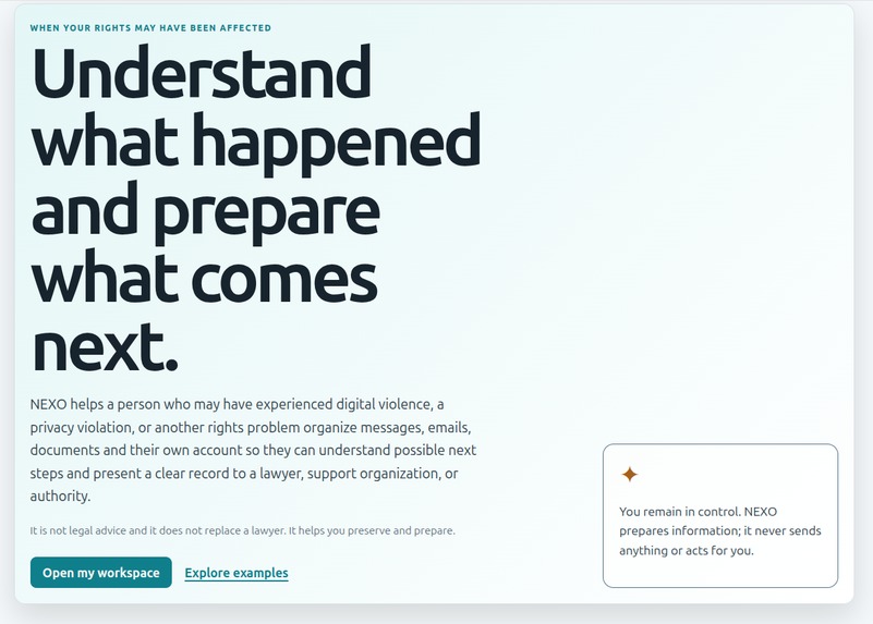NEXO – screenshot 1