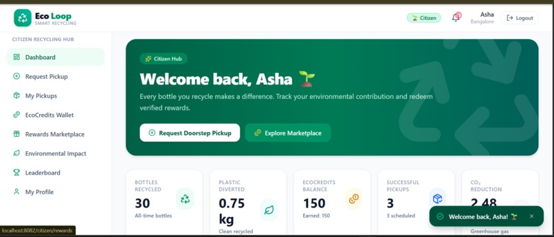 EcoLoop – Smart Reward-Based Recycling Platform – screenshot 4