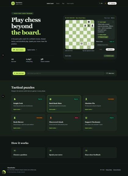 ChessTactics - Voice Chess Coach – screenshot 1