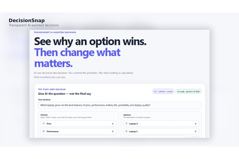 DecisionSnap – screenshot 3