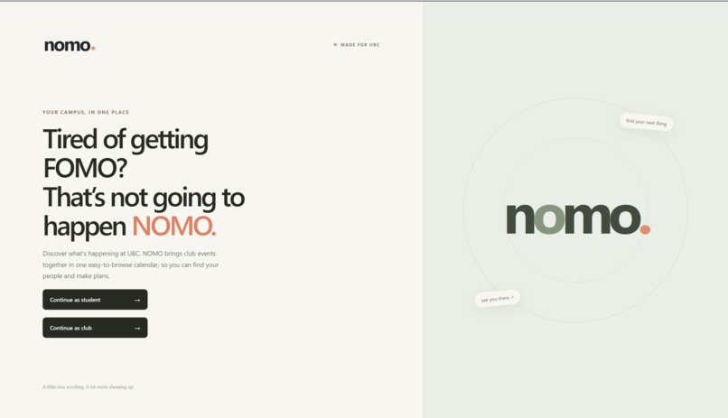 NOMO – screenshot 1