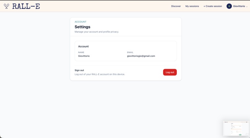 RALL-E: find your game, find your people – screenshot 1