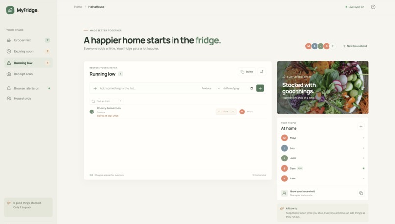 MyFridge – screenshot 1