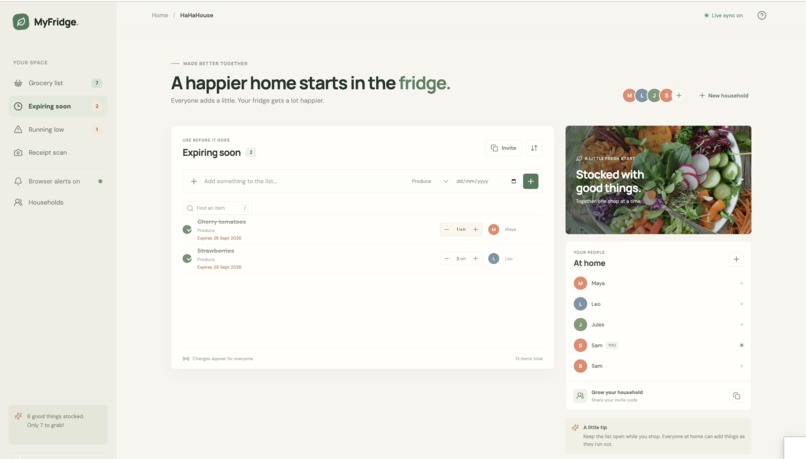MyFridge – screenshot 2