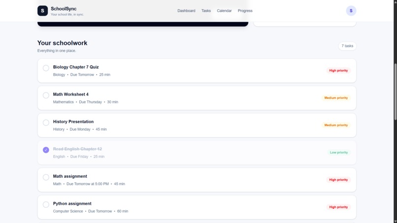 schoolsync – screenshot 3