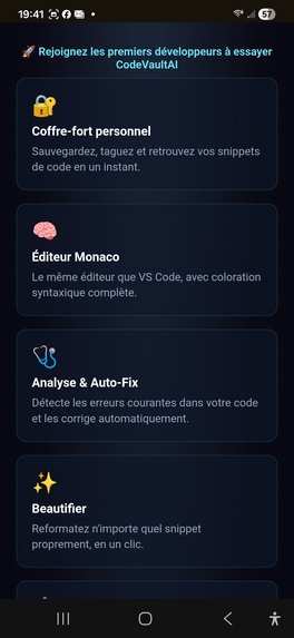CodeVaultAI 2027 — assistant dev IA sécurisé – screenshot 10