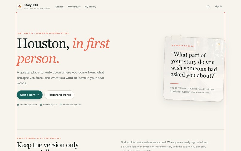 StoryHOU – screenshot 1