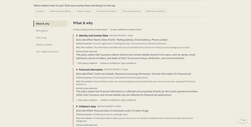 PrivacyLens – screenshot 3