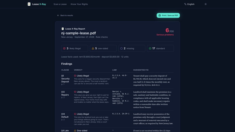 Lease X-Ray – screenshot 2