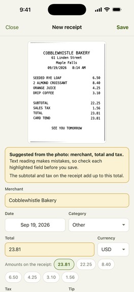 Local Receipts – screenshot 5