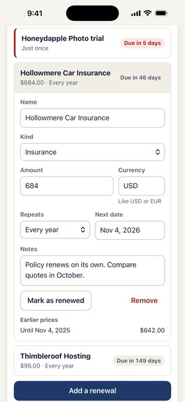 Local Subscriptions – screenshot 4