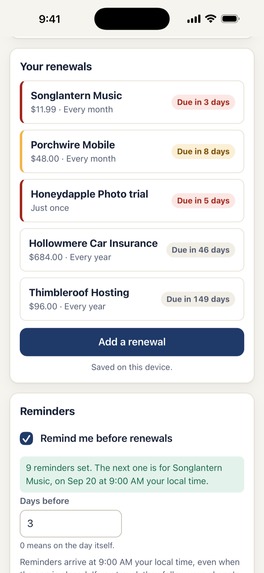 Local Subscriptions – screenshot 5