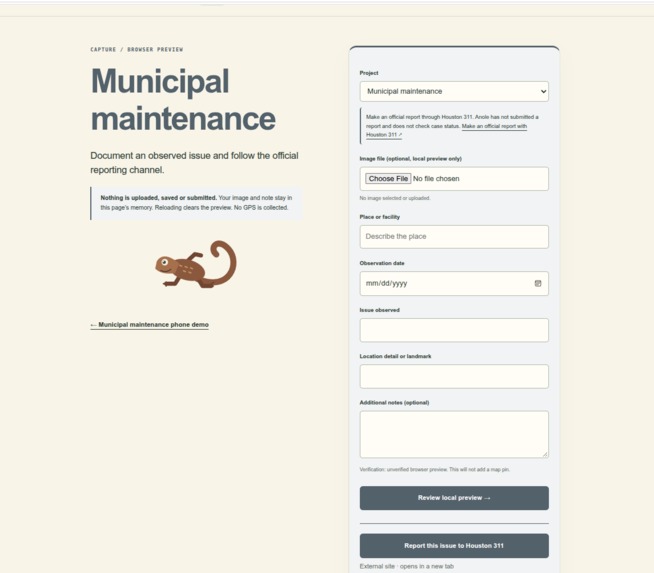 Anole Capturing App – screenshot 1