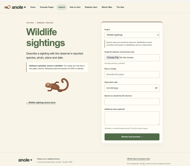 Anole Capturing App – screenshot 5