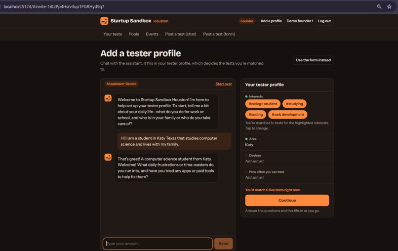 Startup Sandbox - SM – screenshot 2